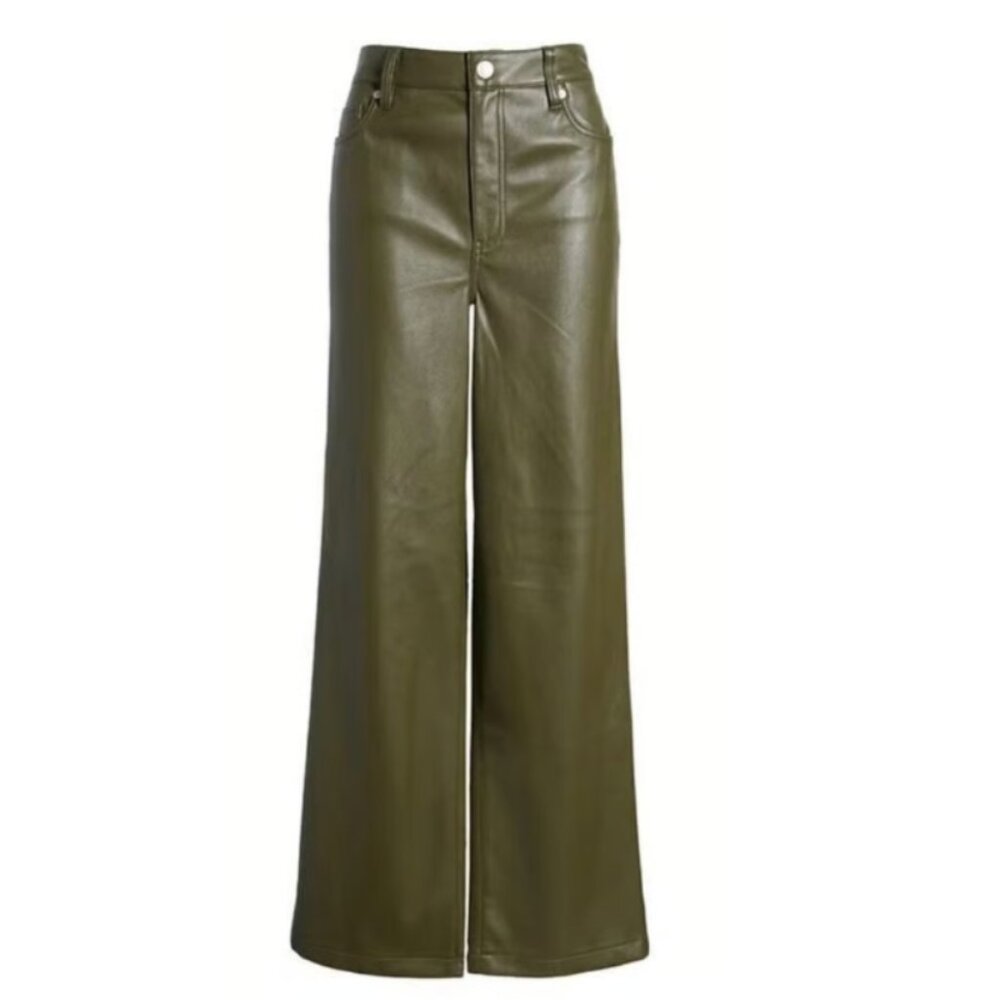 Blank NYC Green Faux Leather Pants Size 28